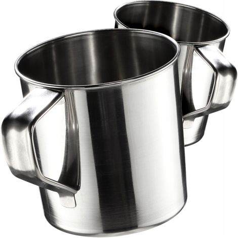 KADAX Edelstahlbecher, widerstandsfähiger Kaffeebecher mit Henkel, bruchsicherer