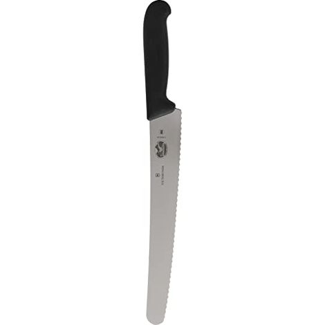 Victorinox Coltello da Pane e Pasticeria Lama 26 Cm Manico Fibrox Nero (1/2)