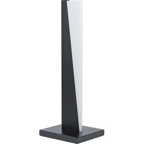 Lampe de table ISIDRO Noir Satiné H: 41cm avec interrupteur de câble 3000K (1/3)
