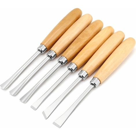 Ciseaux à Bois, 6pcs Ciseaux à Main à Bois Professionnels Outils de Sculpture sur Bois Bricolage pour Menuisiers, Sculpteurs, Artistes