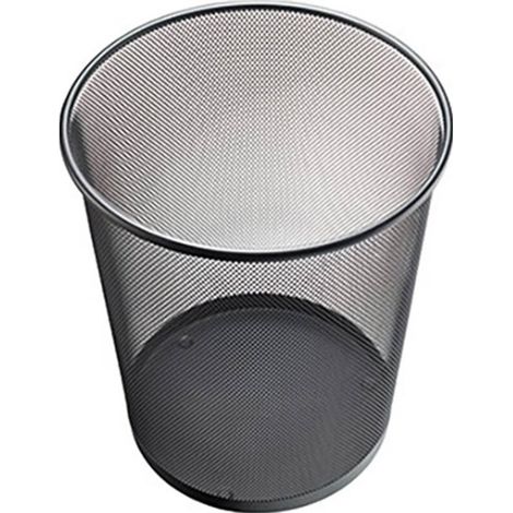 12-Liter-Abfalleimer aus Drahtgeflecht für Büro und Schlafzimmer – Schwarzer Untertisch-Abfalleimer, 266 x 218 x 280 mm (1/5)