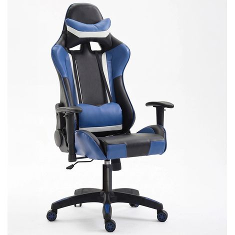 Bürostuhl mit Armlehnen - Schreibtischstuhl mit Rollen - Gamer - Guy Blue