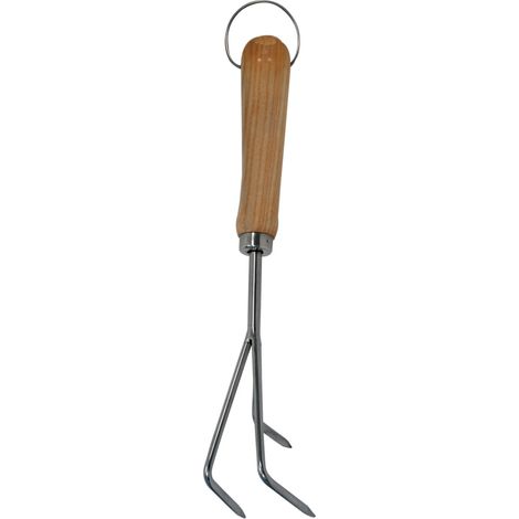 Primaster Handgartengrubber Edelstahl 21 cm mit Holzgriff Gartenkralle (1/3)