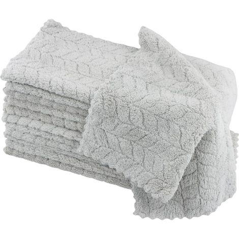 Torchon Cuisine - Microfibre - 30 x 30 cm - Pour Vaisselle Nettoyage Surfaces Délicates - Lot de 12 (1/5)