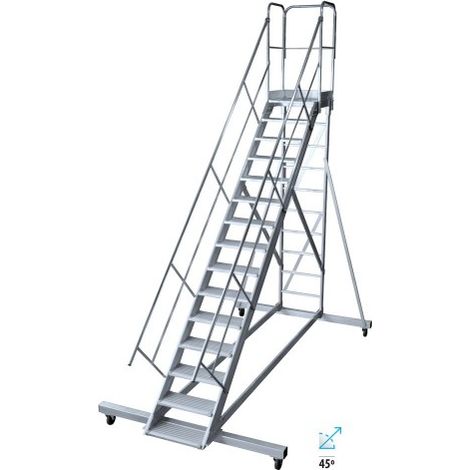 Escalera KTL BIG MAX de plataforma móbil 45 grados