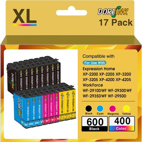 Cartouches XP 2200 Compatibilité avec 604XL Cartouches d'encre (17 Pack) (1/5)