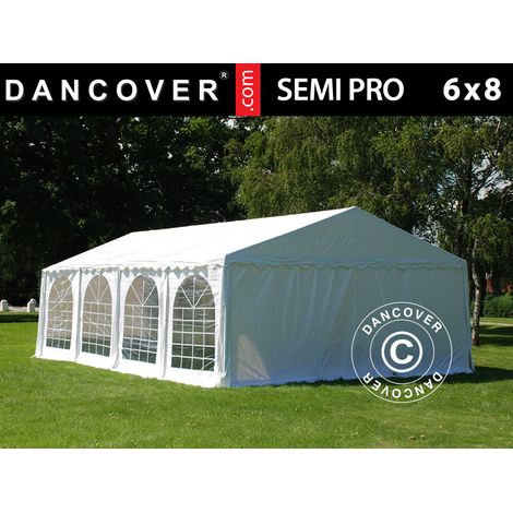 Tente de réception SEMI PRO Plus 6x8m PVC 900, Blanc (1/5)