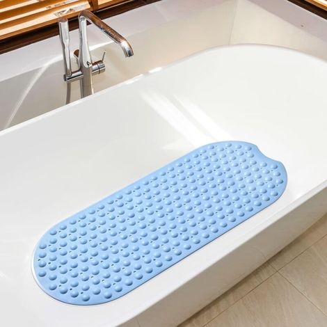 Tappetino da bagno antiscivolo, 100 x 40 cm, 247 ventose, lavabile in lavatrice, per adulti e bambini - Crezuo
