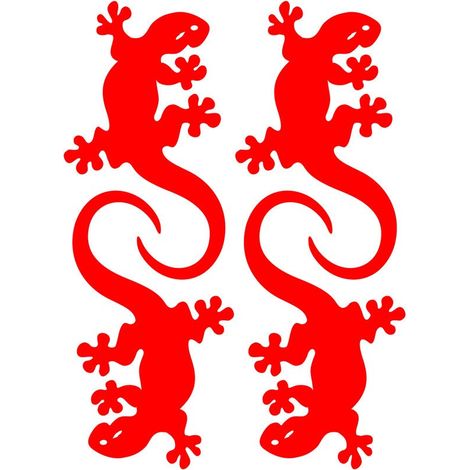 Adesivo Fluorescente Geco (Rosso) (1/5)