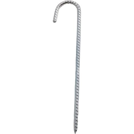 Ancrage au sol, KkvoGmle, acier galvanisé, 8 x 300 mm, argent (1/5)