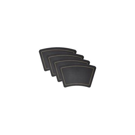 Lot de 4 sets de table en cuir double face - rouge bordeaux + noir (1/5)