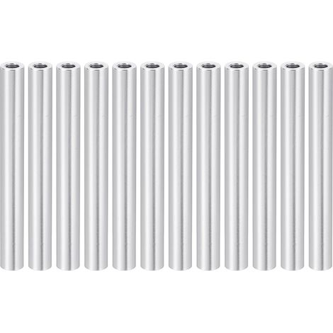 12Pcs Entretoise Filetée M3 en Aluminium 3x5x45mm Argent (1/5)