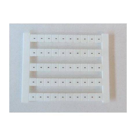 Repérage de blocs de jonction Pas 5mm Caractères imprimés Symboles horizontal blanc (boite de 50) WEIDMULLER 0576261199