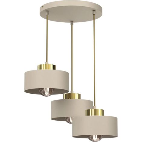 Luminex Marti 9932 Deckenleuchte beige und glänzend gold