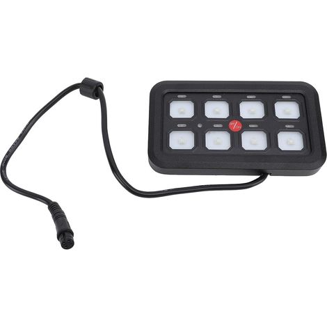Panneau de Commutation à 8 Gangs, Boîtier de Commutation à Commande Tactile LED avec Contrôle de Circuit à intensité Variable et Système de Protection contre les Surcharges, pour Camion (BLUE) (1/5)