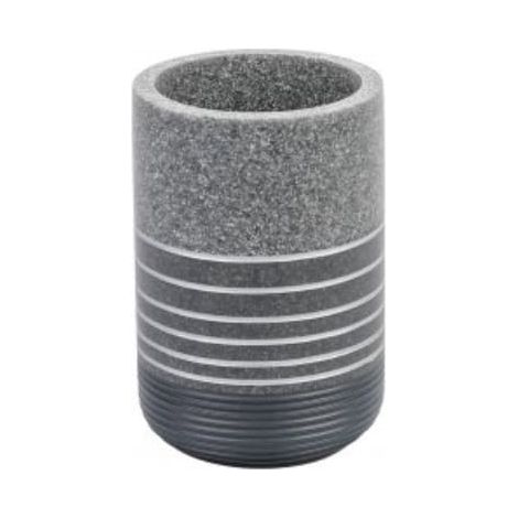 Taza de baño Salta de poliresina, gris mate, aspecto de piedra.