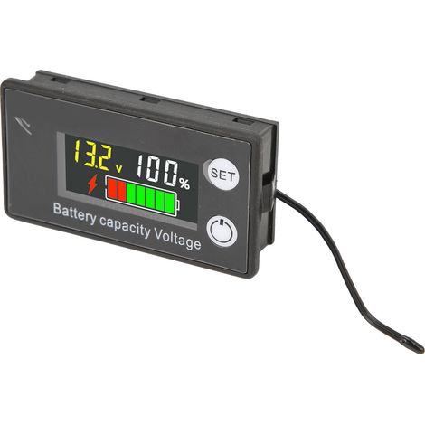 Testeur de capacité de batterie avec écran couleur LCD, voltmètre CC et fonction d'alarme de température pour appareils électriques mobiles 8-100 V (1/5)