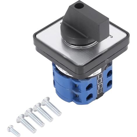 Commutateur Électrique 660V 20A 4 Pôles 2 Positions Sélecteur Rotatif Universel Commutateur D'Inversion De Moteur Électrique (1/5)