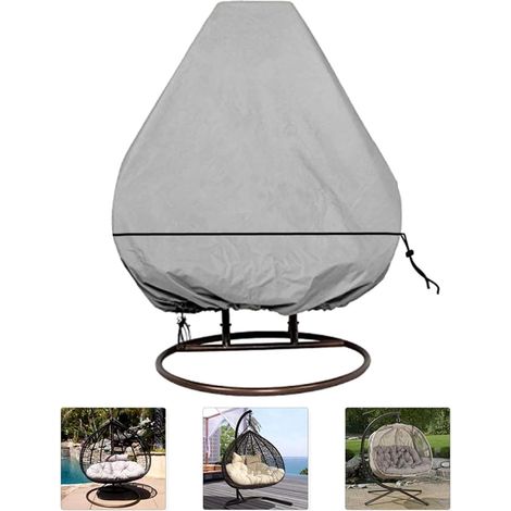 Garden Rattan Wicker Hanging Chair Waterproof Furniture Cover – Protective Cover for Eggs Chair – 210D Oxford Polyester PVC Coating (1/5)