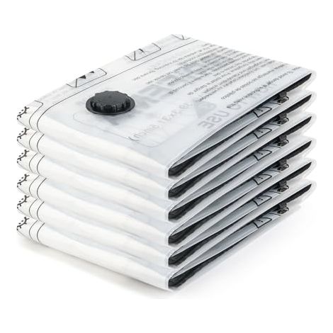 Lot de 6 sacs de rangement sous vide réutilisables (80x60 cm) adaptés à la literie, aux couettes, aux couvertures et aux voyages. (1/5)