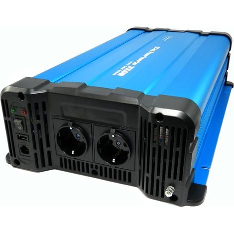 Spannungswandler FS3000DR 12V zu 230V 3000 Watt reiner Sinus BLAU Fernbedienung optional Ohne Fernbedienung (1/5)