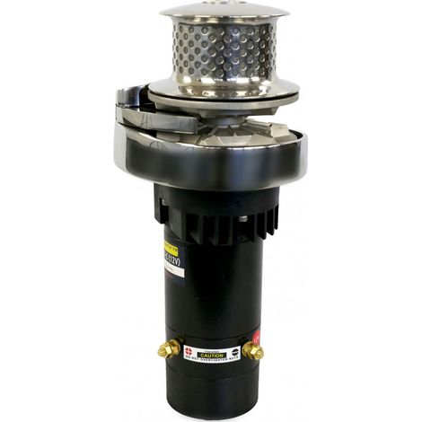 Guindeau électrique 1000w 12V - inox - 8mm DIN/ISO vertical avec poupée - ORANGEMARINE - (1/2)