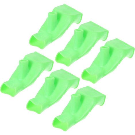 Rallonge de robinet en silicone pour cuisine et salle de bain, haute élasticité, conception anti-fuite, vert clair, lot de 6 (1/5)