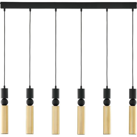 Lampada sospensione ALAS Jupiter 90cm nero-oro 6xGU10 (1/5)