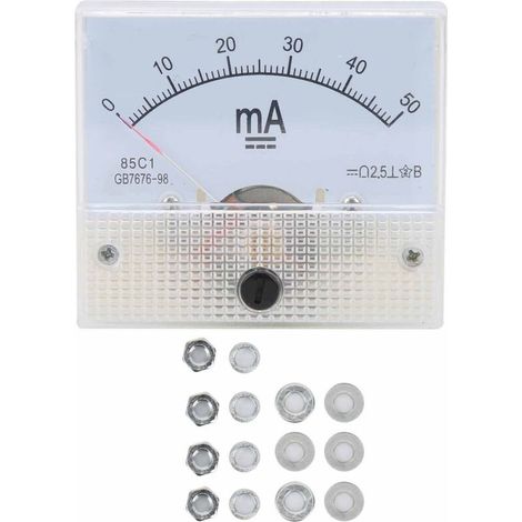Haute Précision DC Current Panel Metter Pointer Ammeter Mesurer Instrument 85C1 DC 0 à 50mA. (1/5)