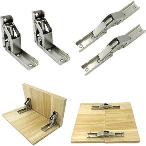 Lot de 4 Charnières Réglables 90° pour Portes d’Armoires et Placards – Montage Applique ou Rentrant – Dissimulées et Précises (1/4)