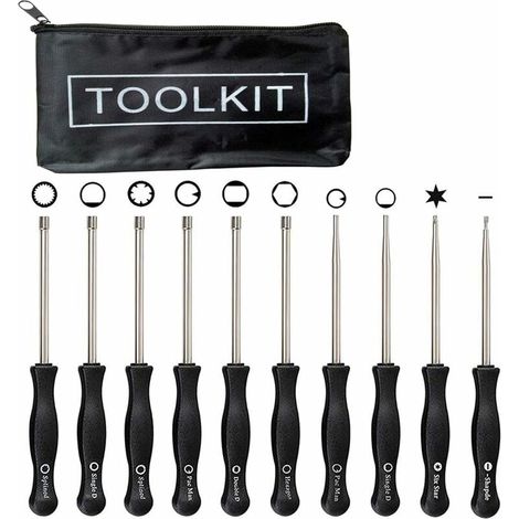 Kit De Réglage Carburetor - Tournevis Pour Moteur 2 Temps - Compatible Tondeuses Tronçonneuses Débroussailleuses - 10 Pièces (1/5)