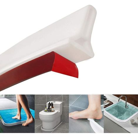 Kaelt - Barrière de douche pliable et système de rétention d'eau et maintient l'eau à l'intérieur du seuil (1/5)