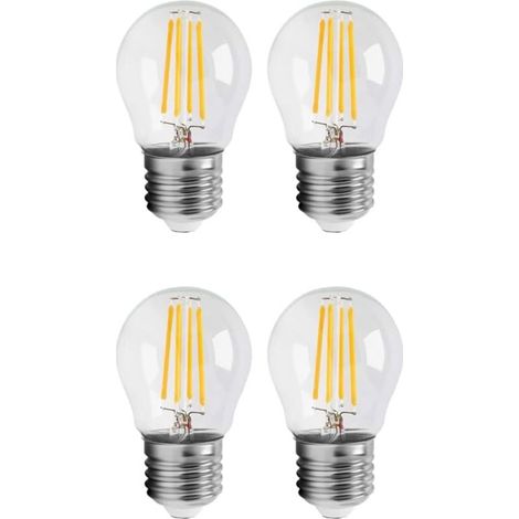 Ampoule LED G45 4 W, culot E27, de remplacement, éclairage décoratif, non variable (blanc chaud) (1/4)