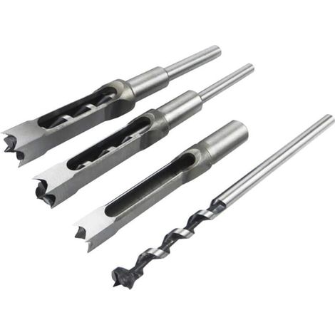 Ensemble 4 Forets Carrés Acier Pour Travail Bois Ciseaux Mortaiser Scies Cloches Diamètres 1/2 1/4 5/16 3/8 Pouces (1/4)
