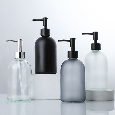 Distributeur De Savon - Pompe Antirouille En Plastique Transparent - Pour Salle De Bain Et Cuisine - Capacité 410 Ml (1/5)