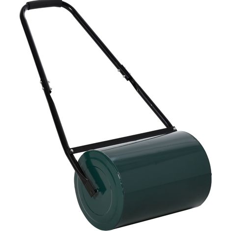 Rouleau de gazon en métal avec poignée en U, Ø 31 cm, largeur de travail 30 cm, capacité 40 L, remplissage eau/sable, vert (1/5)