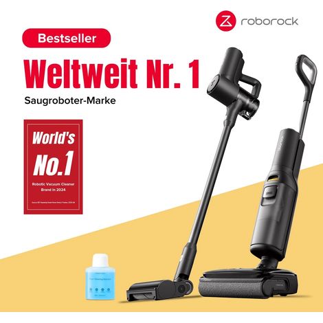 [GENERALÜBERHOLTES PRODUKT]Roborock F25 Combo 5-in-1 Kabelloser Kombi-Nass-Trocken-Staubsauger, 20.000 Pa Absaugleistung, für Nasse und Trockene Verschmutzungen, mit Selbstreinigung und -trocknung (1/5)