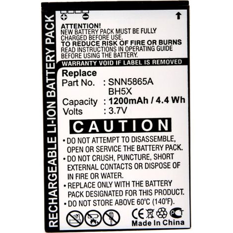 NX - Batterie téléphone, smartphone, GSM pour Motorola 3.7V 1200mAh - BH5XSNN5865A (1/4)