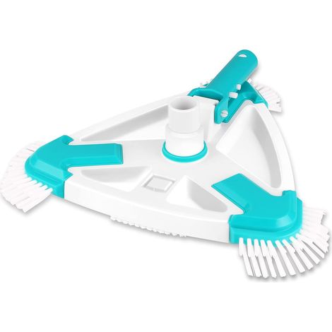 ZOLGINAH Nettoyeur de Piscine Rotatif Manuel Triangulaire, Piscine Tête de Brosse pour Nettoyer Les Murs, Carrelage et Sols sans Effort (1/5)