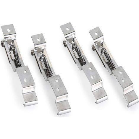 2pcs Remorque Nombre Plaque Clips Licence Support de Plaque de Fixation à Ressort En Acier Inoxydable (1/4)
