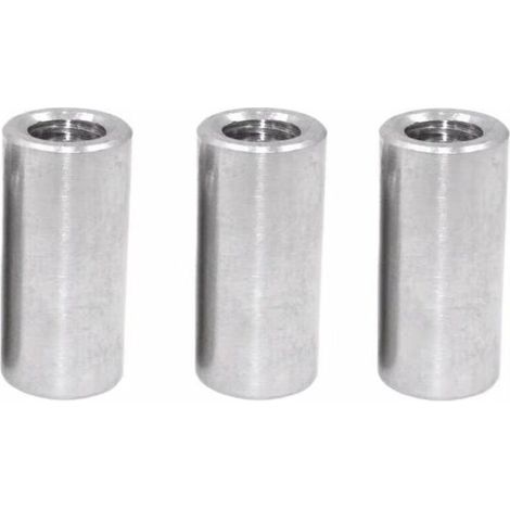 Industrielle GEWINDEHÜLSE M8 PACK 30 Weibliche verbindung hülse für stahl rohr Gewinde stange Lange runde mutter Stahl verbindung hülse Sanitär fitting Druck minderer, (1/5)