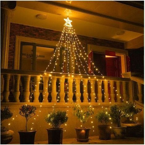 Guirlande Lumineuse Solaire pour l'Extérieur- Guirlande Lumineuse Exterieure avec 9 Guirlande Lumineuse 350 LED , pour Sapin Noel Artificiel [Classe énergétique A+++] (1/5)