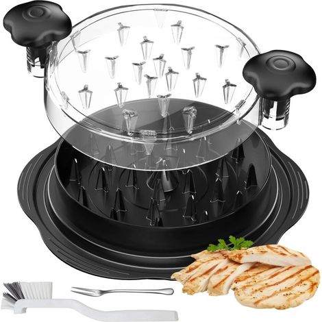 Beyamis Trancheuse poulet DSTANA – manuelle, transparente, ergonomique, noir (1/5)