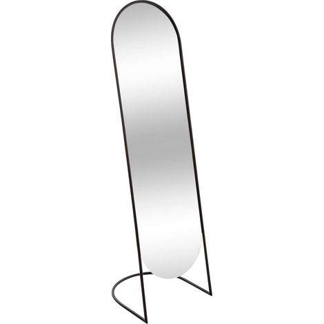 Specchio su base in metallo nero H140cm - Atmosphera créateur d'intérieur (1/2)
