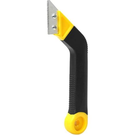 Grattoir pour enlever les joints, dissolvant pour joints inclinés, grattoir pour coulis de carrelage, dissolvant de colle pour espace au sol, joli couteau à rainurer (jaune) (1/5)
