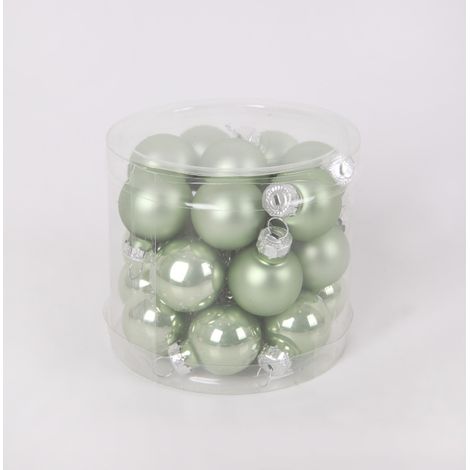 TrendLine Weihnachtskugeln aus Glas Ø 2,5 cm light green 24 Stück Weihnachtskugel