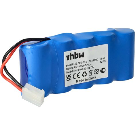 vhbw 1x Batterie compatible avec Bosch Somfy K10, D14, K8, K12, K17 outil électrique (2000 mAh, NiMH, 6 V)