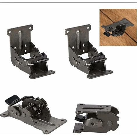 Charnière Pliante Autobloquante - 106 x 54 x 32 mm - Charge Max 225 kg - Pour Panneau de Table - 4 Pièces (1/5)