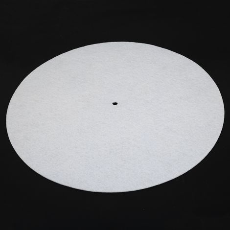 Tapis Platine Anti-Vibration 12 Pouces pour Platine Vinyle Blanc (1/4)