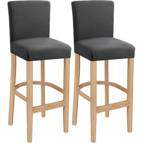 Housse De Tabouret De Bar - Extensible Lavable Amovible - Pour Dossier 26-38 Cm Et Siege 35-45 Cm - Lot De 2 (1/4)
